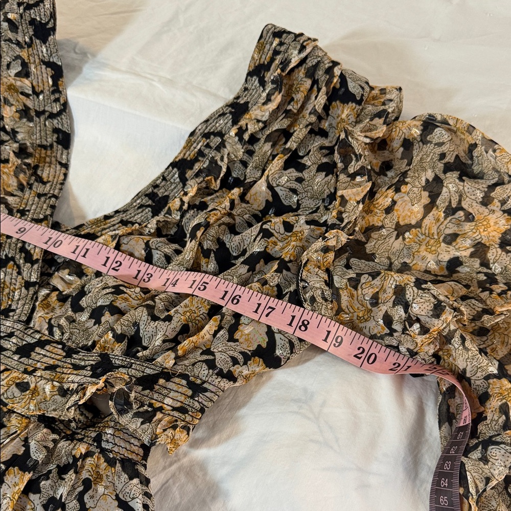 Anthropologie V-neck Ruffle Cut Out Dress Size medium - Picture 8 of 15